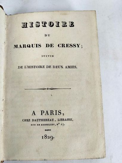 null Lot de 4 volumes. Histoire du marquis de cressy.La nature et l'art..Jacopo ortis....