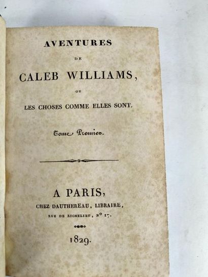 null Aventures de Caleb Williams ou les choses comme elles sont.(lot de 2 volumes)
Paris...
