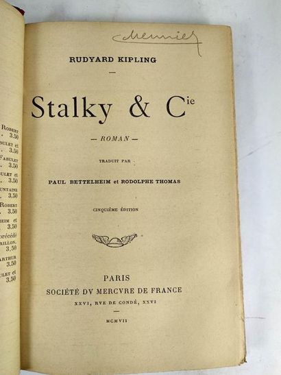 null Kipling Rudyard . Stalky et cie . La lumière qui s 'éteint. ...(Lot de 2 volumes...