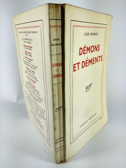 null Roubaud Louis.Démons et déments.
Paris Gallimard. 1933 .
In 8 Edition Originale...