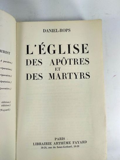null Daniel-Rops . L'église des apôtres et des martyrs.
Paris . Fayard. 1948
In8...