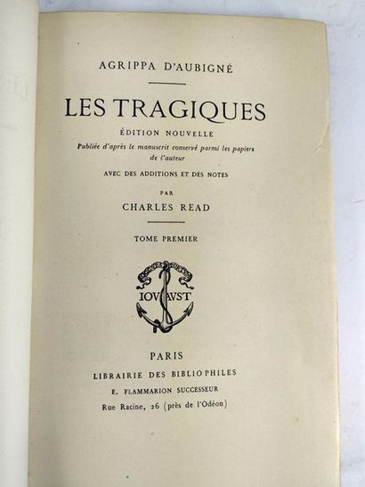 null D'Aubigné Agrippa. Les tragiques. (Lot de 2 volumes)
Paris Flammarion .sans...