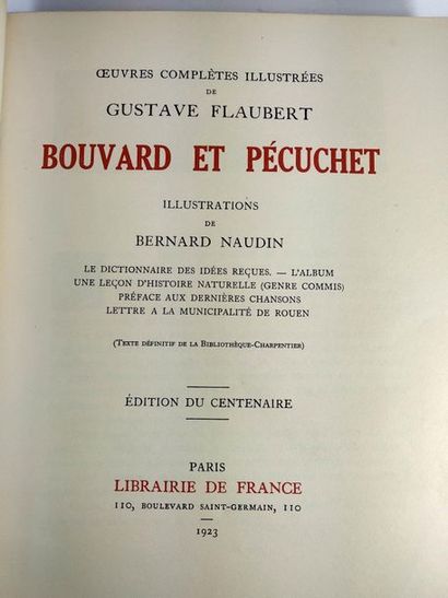 null Flaubert Gustave.Madame Bovary.Bouvard et Pécuchet. (lot de 2 volumes du même...