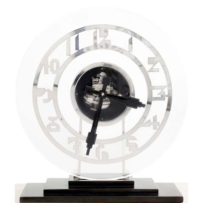 ATO par Leon Hatot 
Modèle «Grand Cercle»
Vers 1925
Grande et impressionnante, horloge...