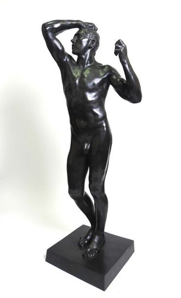Auguste RODIN (1840-1917), d'après 
L'Age d'Airain Bronze à la cire perdue, portant...