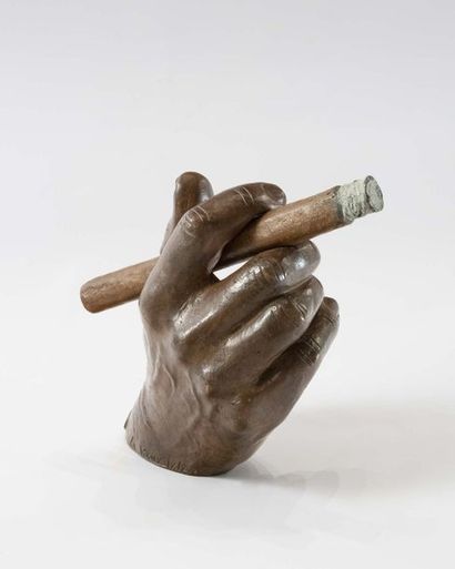 Gérard le Roux (né en 1942) "Cigare", 2003
Bronze patiné signé et numéroté IX/200
27...