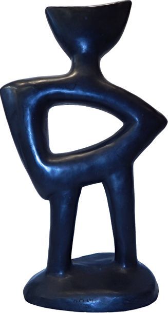 null Jean Miotte (1926-2016)
L’abstraction
Epreuve en bronze à patine noire signé...