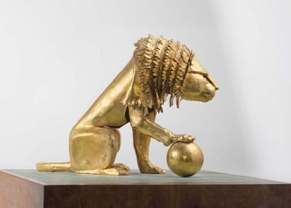 Jacques Monestier (né en 1939) "Le Lion", 2002
Automate
Bronze doré à la feuille...