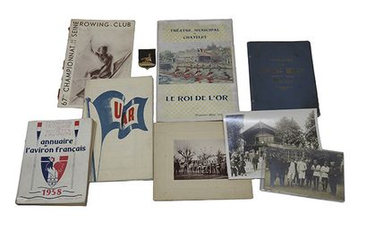 null Ensemble de neuf pièces 


- Annuaire de l’aviron français, 1958, 253 pages,...