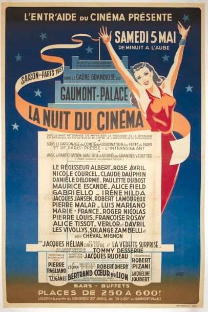 null Affiche entoilée «Nuit du cinéma» 145 x 98 cm.