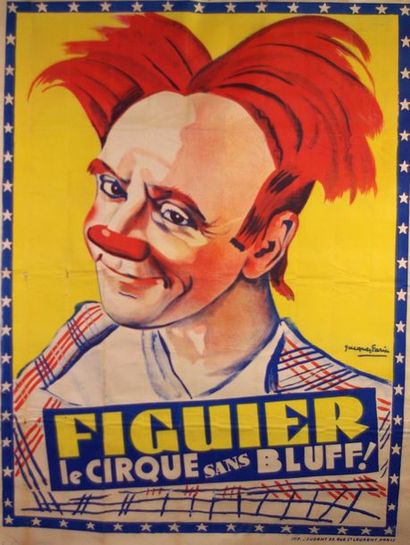 null «figuier, le cirque sans bluff» illust par Jacques Fariu. 120 x 160 cm.
