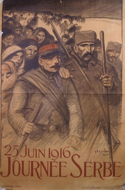 null «Journée Serbe. 25 juin 1916» Illust par Steilhen et daté 1916.
80 x 120 cm....