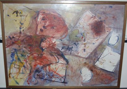 Kiro Urdin: Huile sur toile signée datée de 1988 et livre dédicacée.
55 x 75 cm.