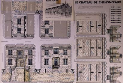 null Affichette de la marque limpidol: 1. plan du château de Chenonceau. 2
Gare de...