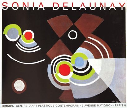 null Affiche Sonia Delaunay (1885-1979) "Rythme Coloré 1984"
68 x 80 cm.