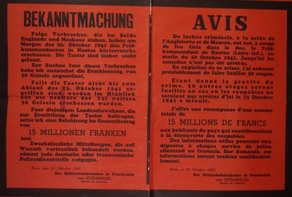 null Trois avis dont un de 1941 par von Stülpnagel; un de la politique des otages...