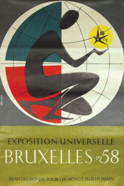 null Affiche de Jacques Richiez (1918-194): «Bruxelles, Exposition
Universelle, 1958»...