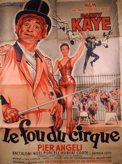 null Affiche de film «Le fou du cirque» avec Danny Kaye. 120 x 160 c + «La galette...