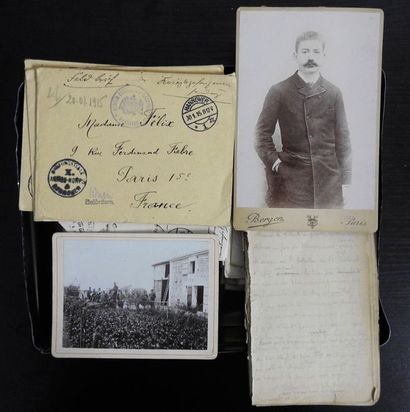null Correspondance d'un officier prisonnier à Hanovre à sa femme entre 1914 et 1916...