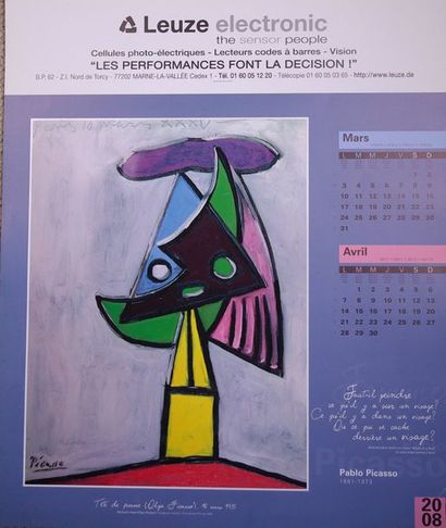 null Calendrier: «Femmes» Par Pablo Picasso. Edité par Leuze
Electronic. 20/08.