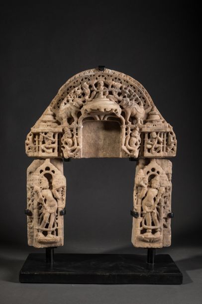 null Relief de temple,élément d'architecture représentant la Déesse Mahalakhshmi,de...