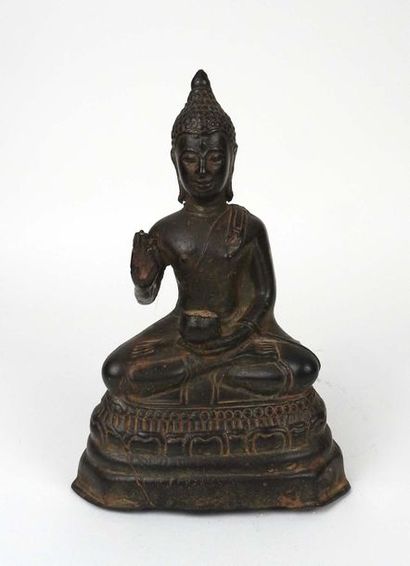 null Bouddha en bronze. XIXe. Siam.