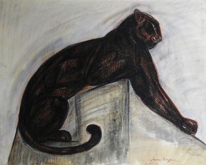 null Jean Royer (1920-2011)

Panthère noire allongée

Aquarelle, gouache et crayon...