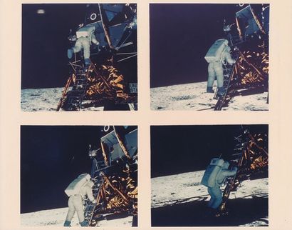 null Nasa. Rare séquence photographique de la mission Apollo 11. Réalisée par l'astronaute...
