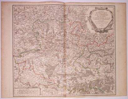 null Carte: «Comtés de HAINAUT, et de CAMBRÉSIS, avec les confins du Comté de Flandre,...