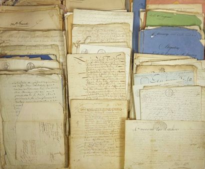 null VAL D'OISE. HERBLAY - Archive de plus de 130 Papiers et parchemins XVIIe s....