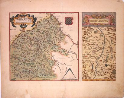 null Carte XVIIe s.: Duché de BERRY & LA LIMAGNE (Centre de l'Auvergne) «Biturigum...