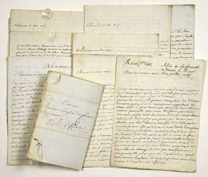 null (PARIS. ESTAMPES.) Correspondance de 10 Lettres de PARIS, de 1765 à 1768 signées...