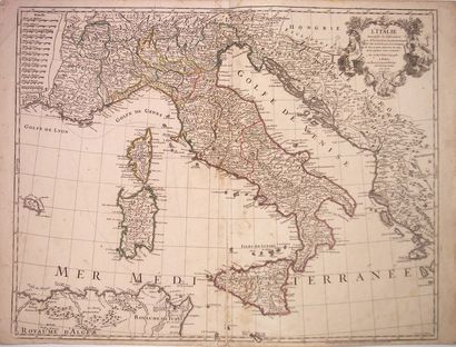 null Carte 1772: «L'ITALIE, dressée sur les observations de Mrs de l'Académie Royale...