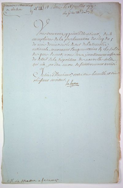 null César Henri de LA LUZERNE [1737-1799] Lieutenant Général des Armées, Gouverneur...