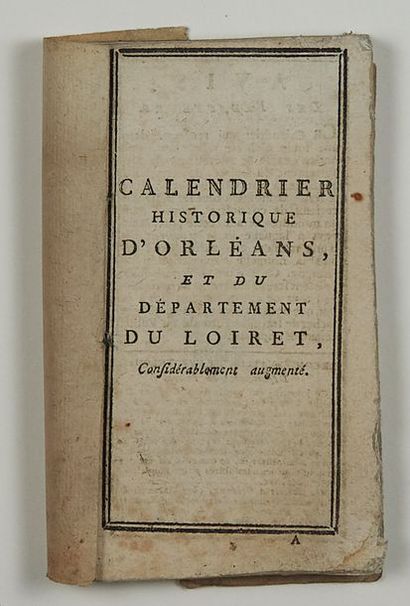 null (ALMANACH DU LOIRET. 1793) - "Calendrier Historique d'ORLÉANS, et du Département...