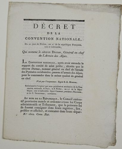 null Général Alexandre DUMAS, Père du Romancier (Saint-Domingue 1762 - Villers-Cotterêts...