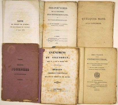null GRENOBLE (Isère) - 6 Imprimés (1815/1832): «Des bases d'une Constitution ou...