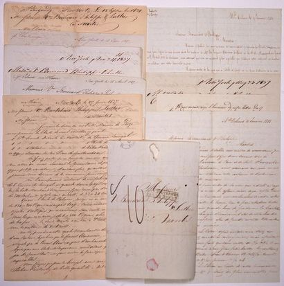 null AMÉRIQUE. NANTES (44). 10 Lettres de 1837 à 1838:
Correspondance de 19 Lettres...