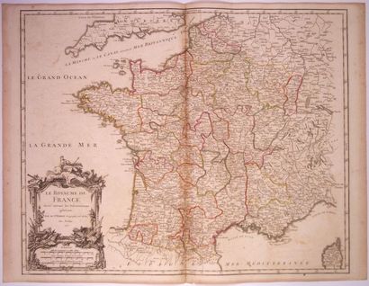 null Carte de LA FRANCE. 1750. «Le Royaume de France divisé suivant les Gouvernements...