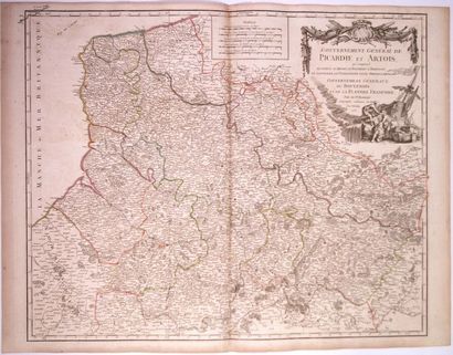 null Carte: Gouvernement général de PICARDIE et d'ARTOIS 1753, qui comprend le Comté...