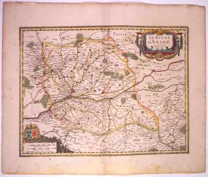 null Carte XVIIe s.: «Le Duché d'ANJOU.» Amsterdam 1630 chez Johannes Jansson Cartographe....