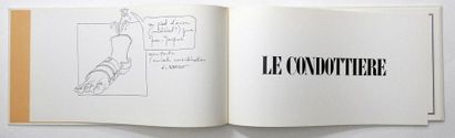 BARBE André 
Dessin original dans l'ouvrage Le condottiere en édition originale,...