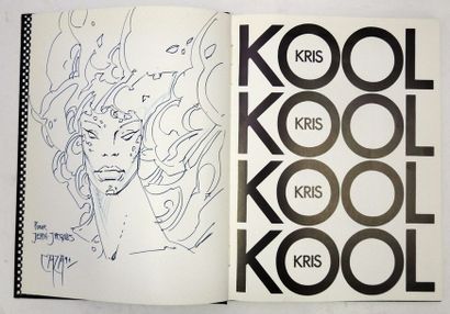 CAZA Philippe 
Dédicace représentant une femme dans l'album Kriss Kool en édition...