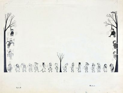 ANONYME Evolution...
Grande illustration à l'encre de chine
50 x 65 cm