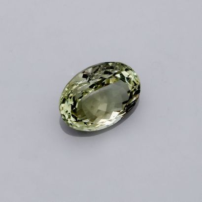 null Prasiolite, améthyste verte ovale, 31,96 carats , 