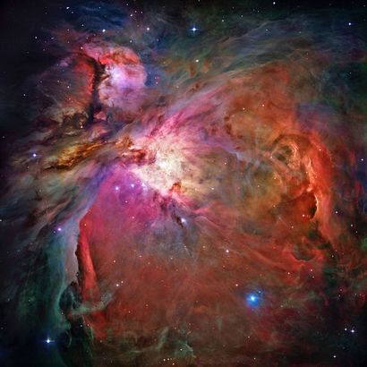 null Nasa. GRAND FORMAT. Exceptionnelle photographie de la nébuleuse d'Orion observée...