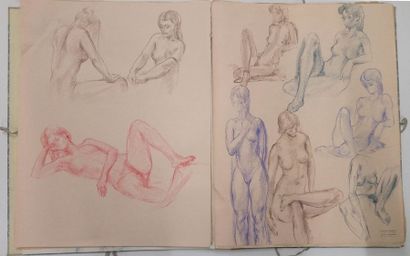 null Gaston Coppens (1909-2002) : 44 œuvres de format divers dont nus féminins et...