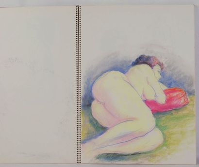 null Gaston Coppens (1909-2002) : Ensemble de 35 nus féminins. Crayon gras. Cachet...