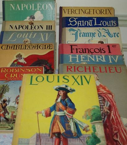 null Lot de 12 livres pour enfants : Charlemagne, Vercingétorix, Jeanne d’arc, Louis...