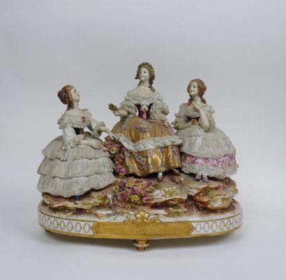 null Meissen, Epoque Napoléon III, Vers 1860

Groupe porcelaine polychrome, représentant...
